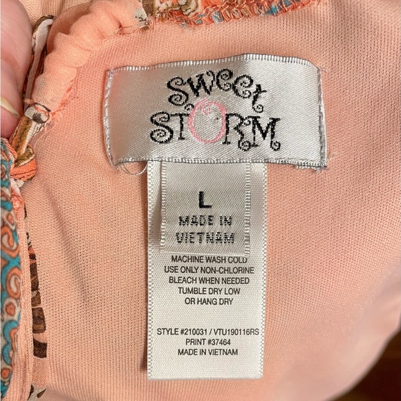 Sweet Storm Maxi Dress coral, size large - Picture 5 of 5